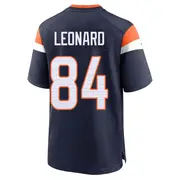 Men's Denver Broncos Dylan Leonard Navy Game Alternate Jersey By Nike