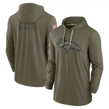 Men's Denver Broncos Olive 2022 Salute to Service Tonal Pullover Hoodie By Nike