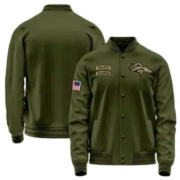 Men's Denver Broncos Olive Salute to Service Sideline Performance Jacket