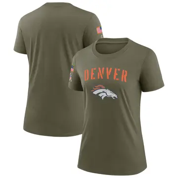 Women's Denver Broncos Olive Legend 2022 Salute To Service T-Shirt By Nike