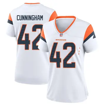 Women's Denver Broncos Zach Cunningham White Game 2nd Jersey By Nike