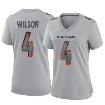 Women's Denver Broncos Zach Wilson Gray Game Atmosphere Fashion Jersey By Nike