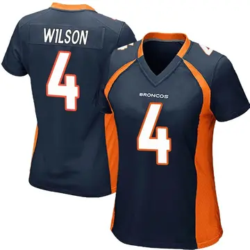 Women's Denver Broncos Zach Wilson Navy Blue Game Alternate Jersey By Nike