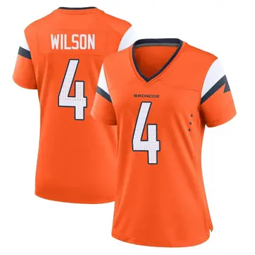 Women's Denver Broncos Zach Wilson Orange Game Jersey By Nike