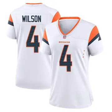 Women's Denver Broncos Zach Wilson White Game 2nd Jersey By Nike