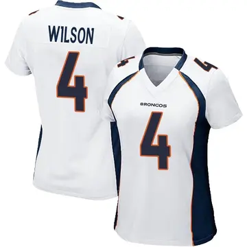 Women's Denver Broncos Zach Wilson White Game Jersey By Nike