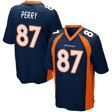 Youth Denver Broncos A.T. Perry Navy Blue Game Alternate Jersey By Nike