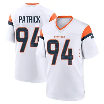 Youth Denver Broncos Aaron Patrick White Game 2nd Jersey By Nike