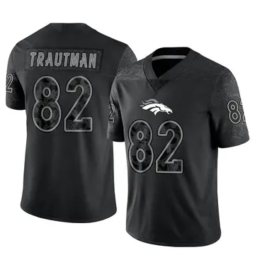 Youth Denver Broncos Adam Trautman Black Limited Reflective Jersey By Nike