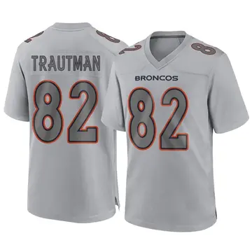 Youth Denver Broncos Adam Trautman Gray Game Atmosphere Fashion Jersey By Nike