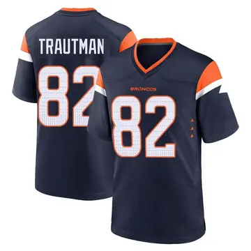 Youth Denver Broncos Adam Trautman Navy Game Alternate Jersey By Nike