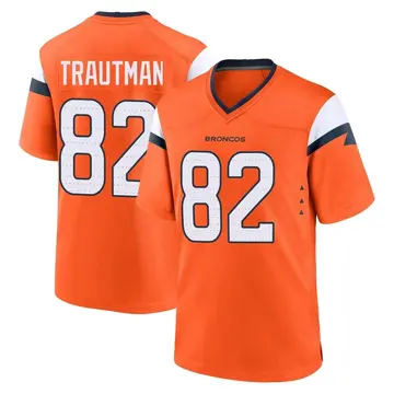 Youth Denver Broncos Adam Trautman Orange Game Jersey By Nike