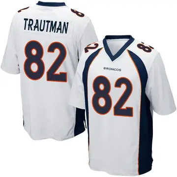 Youth Denver Broncos Adam Trautman White Game Jersey By Nike