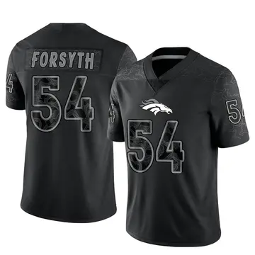 Youth Denver Broncos Alex Forsyth Black Limited Reflective Jersey By Nike