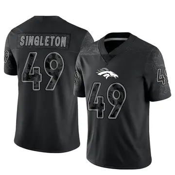 Youth Denver Broncos Alex Singleton Black Limited Reflective Jersey By Nike