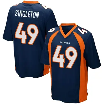 Youth Denver Broncos Alex Singleton Navy Blue Game Alternate Jersey By Nike