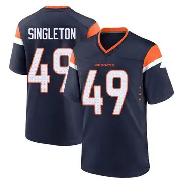 Youth Denver Broncos Alex Singleton Navy Game Alternate Jersey By Nike