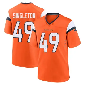 Youth Denver Broncos Alex Singleton Orange Game Jersey By Nike