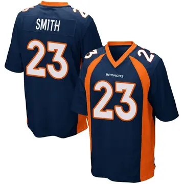 Youth Denver Broncos Andre Smith Navy Blue Game Alternate Jersey By Nike