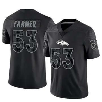 Youth Denver Broncos Andrew Farmer Black Limited Reflective Jersey By Nike