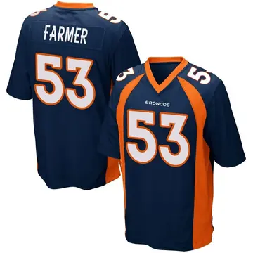 Youth Denver Broncos Andrew Farmer Navy Blue Game Alternate Jersey By Nike