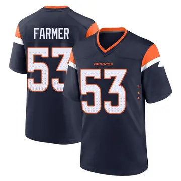 Youth Denver Broncos Andrew Farmer Navy Game Alternate Jersey By Nike