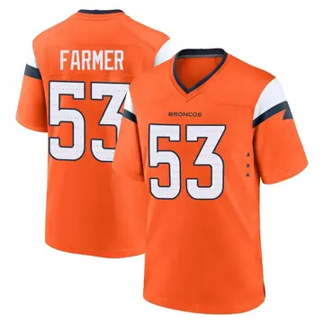 Youth Denver Broncos Andrew Farmer Orange Game Jersey By Nike