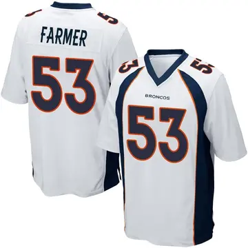 Youth Denver Broncos Andrew Farmer White Game Jersey By Nike