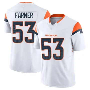 Youth Denver Broncos Andrew Farmer White Limited Vapor F.U.S.E. Jersey By Nike