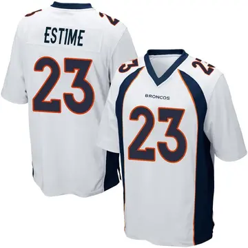 Youth Denver Broncos Audric Estime White Game Jersey By Nike