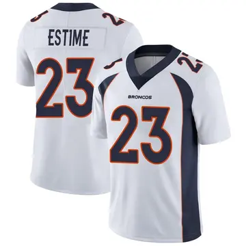 Youth Denver Broncos Audric Estime White Limited Vapor Untouchable Jersey By Nike