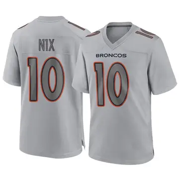 Youth Denver Broncos Bo Nix Gray Game Atmosphere Fashion Jersey By Nike