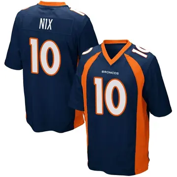 Youth Denver Broncos Bo Nix Navy Blue Game Alternate Jersey By Nike