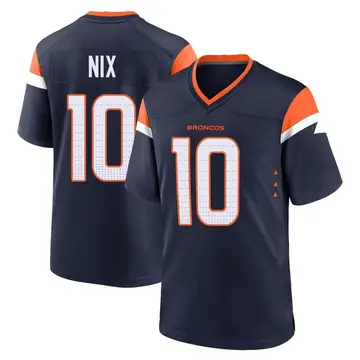 Youth Denver Broncos Bo Nix Navy Game Alternate Jersey By Nike