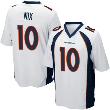 Youth Denver Broncos Bo Nix White Game Jersey By Nike