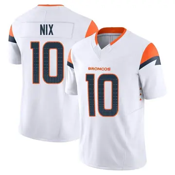 Youth Denver Broncos Bo Nix White Limited Vapor F.U.S.E. Jersey By Nike