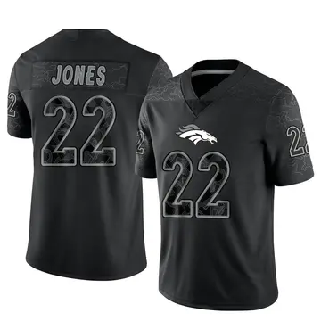 Youth Denver Broncos Brandon Jones Black Limited Reflective Jersey By Nike