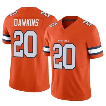 Youth Denver Broncos Brian Dawkins Orange Limited Vapor F.U.S.E. Jersey By Nike