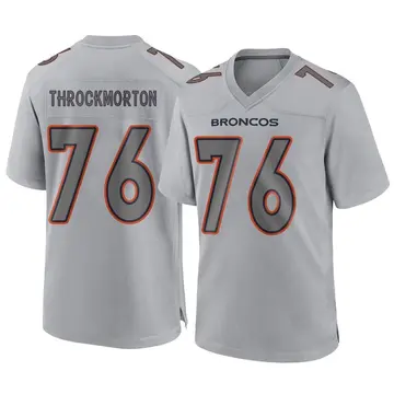 Youth Denver Broncos Calvin Throckmorton Gray Game Atmosphere Fashion Jersey By Nike