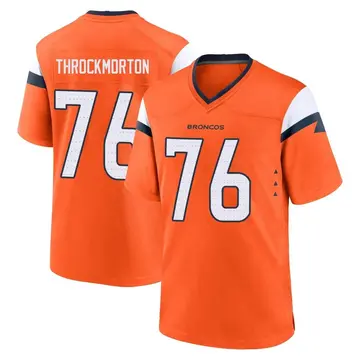 Youth Denver Broncos Calvin Throckmorton Orange Game Jersey By Nike