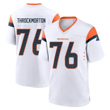 Youth Denver Broncos Calvin Throckmorton White Game 2nd Jersey By Nike