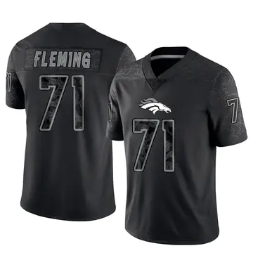 Youth Denver Broncos Cam Fleming Black Limited Reflective Jersey By Nike