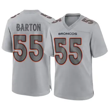 Youth Denver Broncos Cody Barton Gray Game Atmosphere Fashion Jersey By Nike