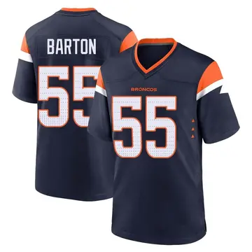 Youth Denver Broncos Cody Barton Navy Game Alternate Jersey By Nike