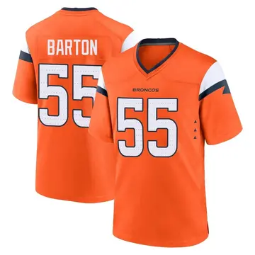 Youth Denver Broncos Cody Barton Orange Game Jersey By Nike