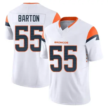 Youth Denver Broncos Cody Barton White Limited Vapor F.U.S.E. Jersey By Nike