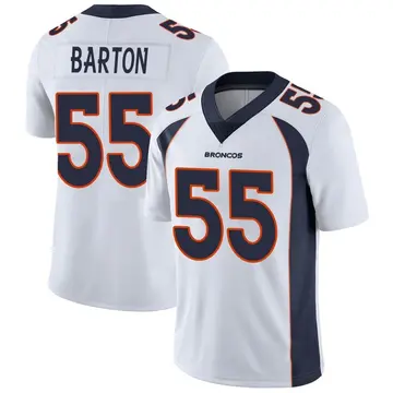 Youth Denver Broncos Cody Barton White Limited Vapor Untouchable Jersey By Nike