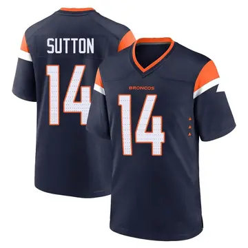 Youth Denver Broncos Courtland Sutton Navy Game Alternate Jersey By Nike