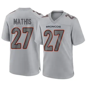 Youth Denver Broncos Damarri Mathis Gray Game Atmosphere Fashion Jersey By Nike