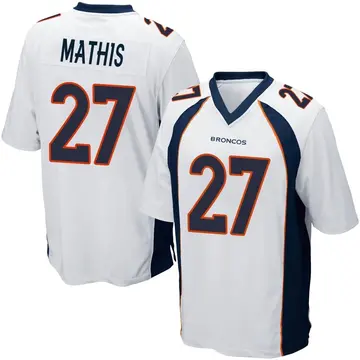 Youth Denver Broncos Damarri Mathis White Game Jersey By Nike